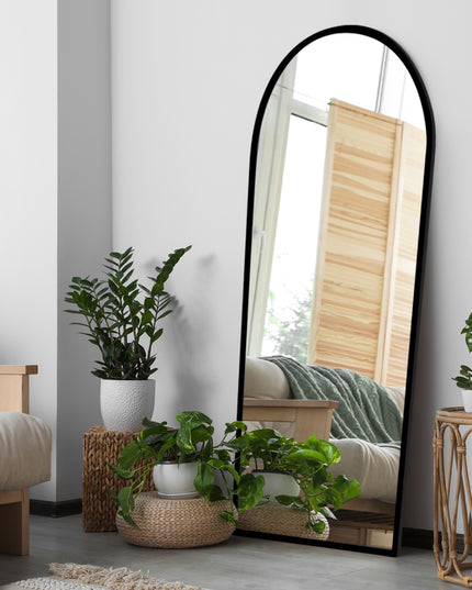 Yezi Floor Mirror Full length Mirrors 1.8M Black-1975420501132185607