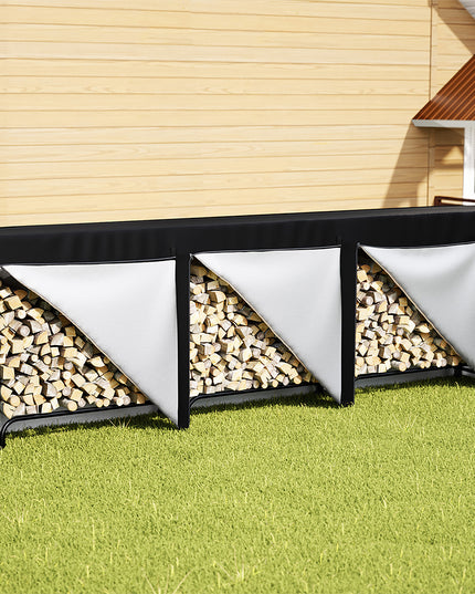 Moyasu Outdoor Firewood Rack Storage with Cover-1975420342855929863