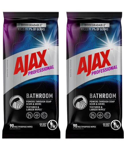 Ajax Professional Bathroom Wipes 90pk x2-1973193582714163201