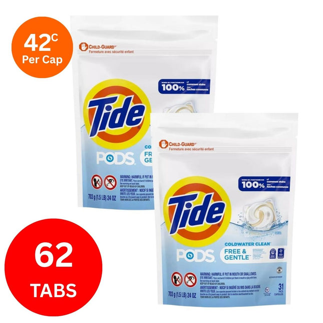 Tide Gentle Cold Water x 62 Laundry Pods-1984023737716051971