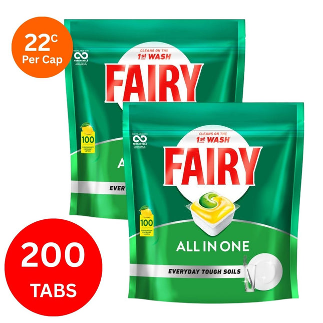 Fairy All In One x 200 Lemon Dishwasher Tablets-1984023725980389379