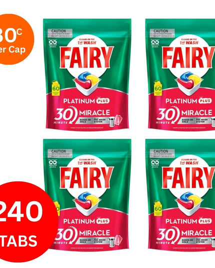 Fairy Platinum Plus x 240 Lemon Dishwasher Tablets-1973193595376766979