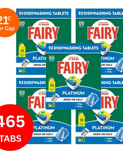 Fairy Platinum x 465 Lemon Dishwasher Tablets-1984023724017455104