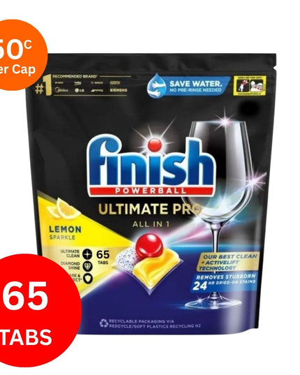 Finish Ultimate Pro x 65 Lemon Dishwasher Tablets-1984023726555009024