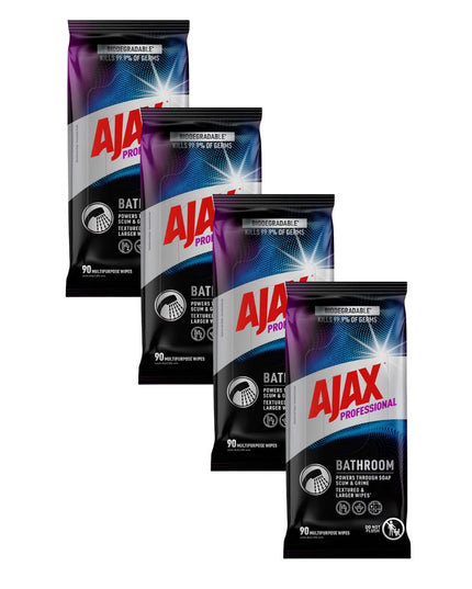 Ajax Professional Bathroom Wipes 90pk x4-1984023715154890752