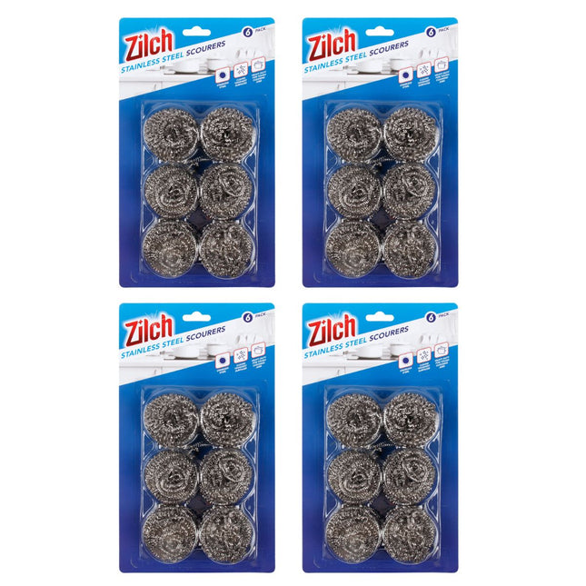 4x Zilch Stainless Steel Scourer 6pk-1973193609268301825