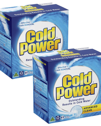 Cold Power 2kg Laundry Powder Advanced Clean Stain Remover x2-1973193594508546048