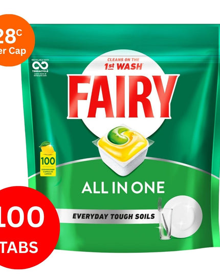 Fairy All In One x 100 Lemon Dishwasher Tablets-1984023725774868480