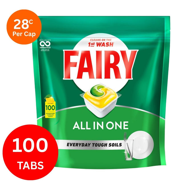 Fairy All In One x 100 Lemon Dishwasher Tablets-1984023725774868480