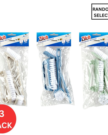 3x Zilch Dishwashing & Scrubber Brush 3pc Set-1973193608777568256