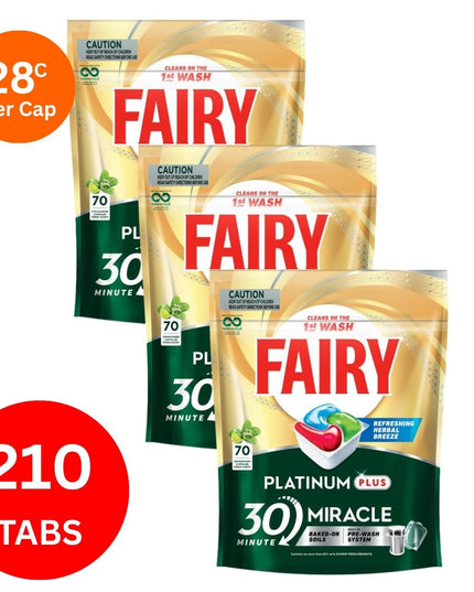 Fairy Platinum Plus x 210 Herbal Breeze Dishwasher Tablets-1984023724998922240