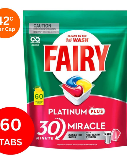 Fairy Platinum Plus x 60 Lemon Dishwasher Tablets-1973193594848284672