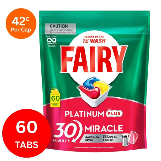 Fairy Platinum Plus x 60 Lemon Dishwasher Tablets-1973193594848284672