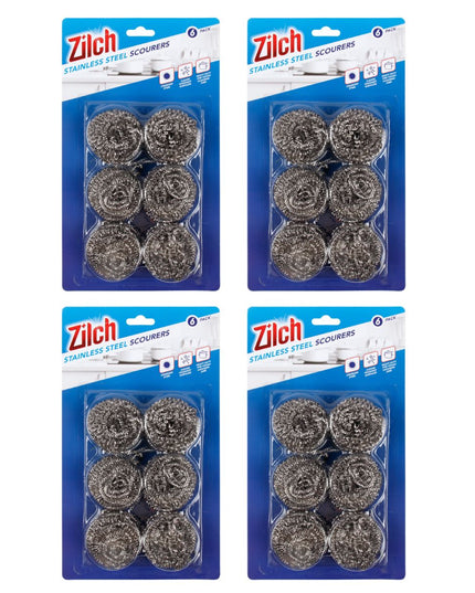 4x Zilch Stainless Steel Scourer 6pk-1973193609268301824