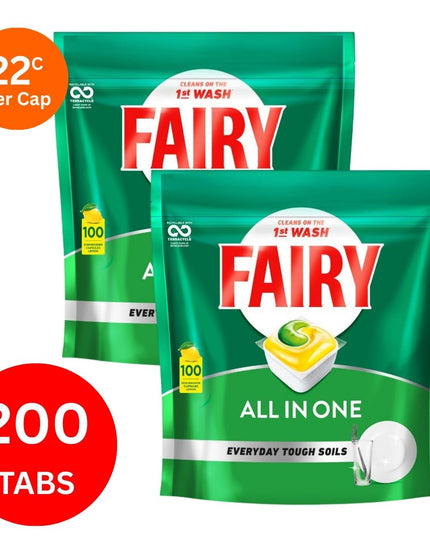 Fairy All In One x 200 Lemon Dishwasher Tablets-1984023725980389376
