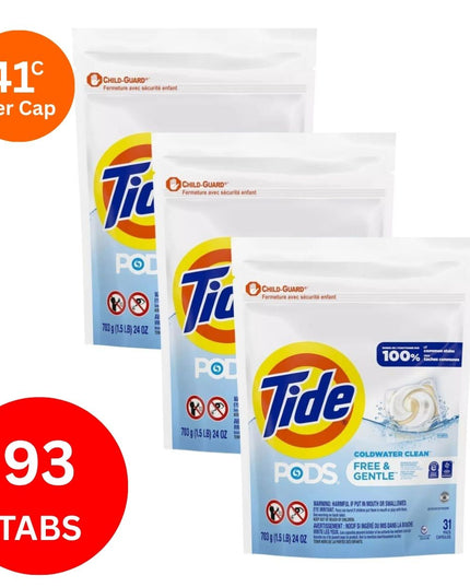 Tide Gentle Cold Water x 93 Laundry Pods-1984023737875435523