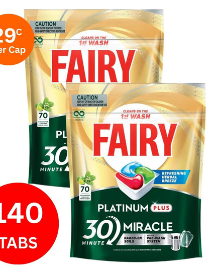 Fairy Platinum Plus x 140 Herbal Breeze Dishwasher Tablets-1984023724810178560