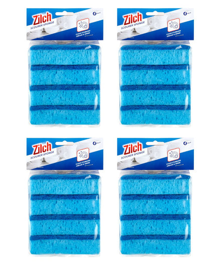 4x Zilch 10cm Sponge Scourer 4pk-1973193608278446082