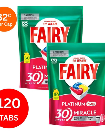 Fairy Platinum Plus x 120 Lemon Dishwasher Tablets-1973193595024445443