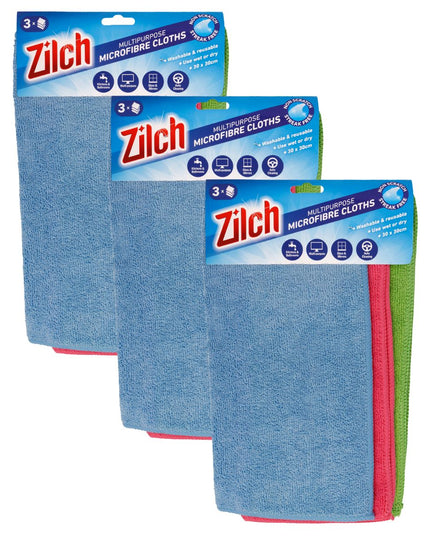 3x Zilch 30x30cm Microfibre Cloth 3pk-1973193607439585281