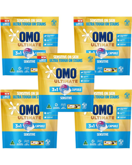 Omo Ultimate 3in1 Sensitive 140 Laundry Capsules-1973194178112393216