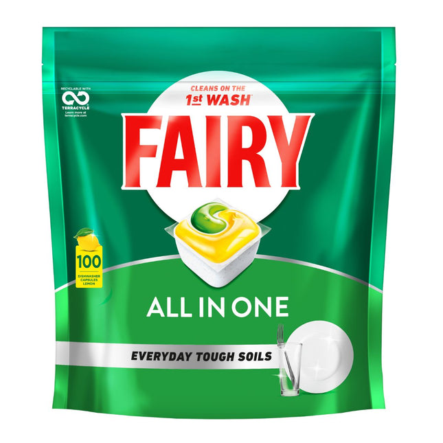 Fairy All In One x 100 Lemon Dishwasher Tablets-1984023725774868482