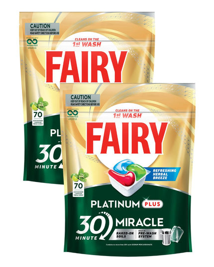 Fairy Platinum Plus x 140 Herbal Breeze Dishwasher Tablets-1984023724810178562