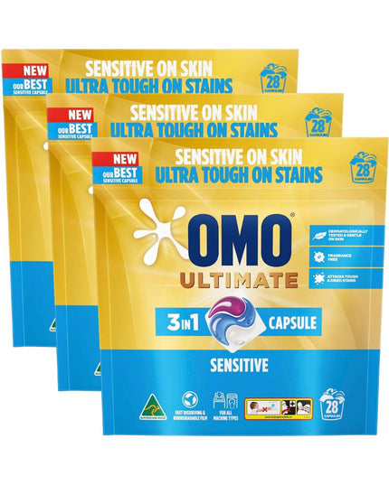 Omo Ultimate 3in1 Sensitive 84 Laundry Capsules-1975420523949199360
