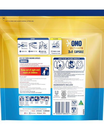 Omo Ultimate 3in1 Sensitive 140 Laundry Capsules-1973194178112393217