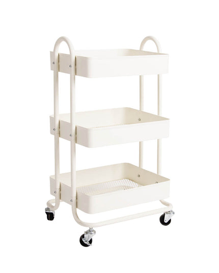 Levede 3 Tiers Kitchen Trolley Cart White-1973193877229801472