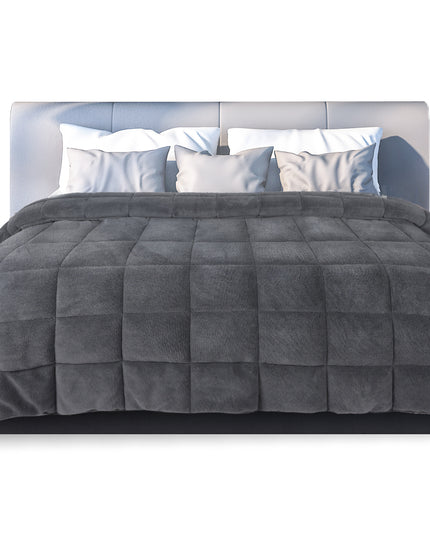 DreamZ Quilt Doona Comforter Blanket Grey King-1973193699718467584