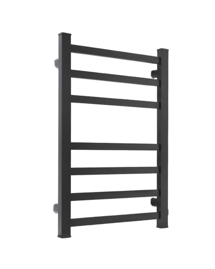 Heated Towel Rail Warmer Rack Wall Mounted Black-1973193892169912320