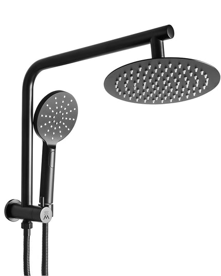Shower Head High Pressure Set Rain Round Black-1975420484585656320