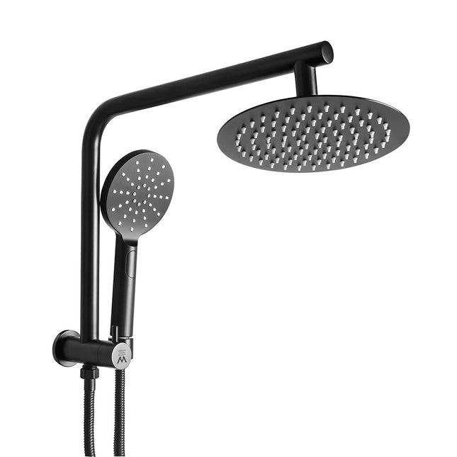 Shower Head High Pressure Set Rain Round Black-1975420484585656320