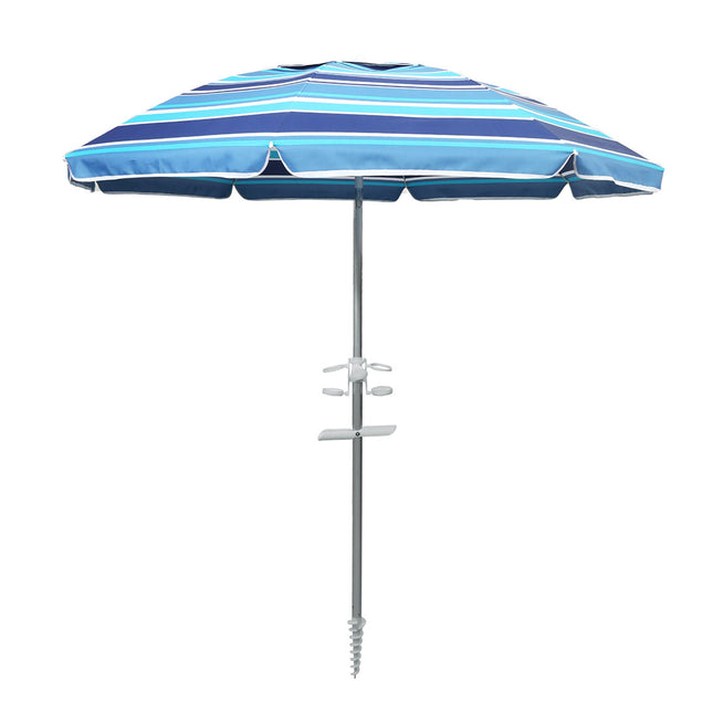 Mountview 2.2M Outdoor Beach Umbrellas Sand Blue-1973193499629195264
