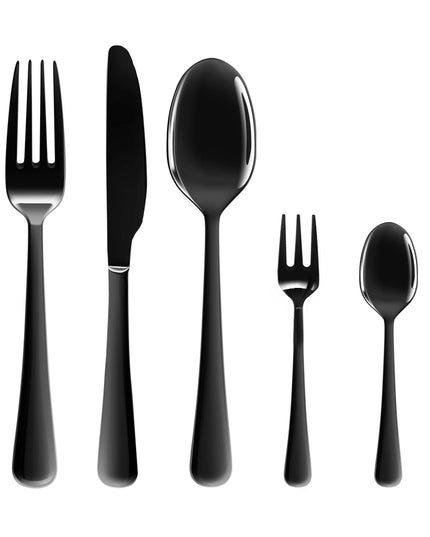 Stainless Steel Cutlery Set Travel Knife Black-1973193929255948288