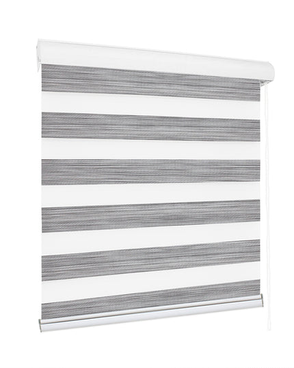 Marlow Blackout Zebra Roller Blind Curtains 180x210 Grey-1973194065474359296