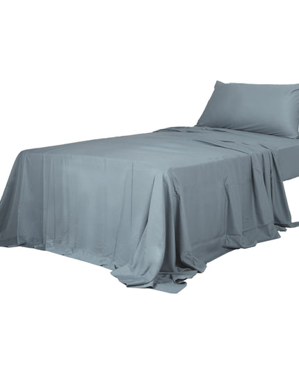 Dreamz 3pcs Sinigle Size 100% Bamboo Bed Sheet Set in Grey Colour Single-1973194027796926464