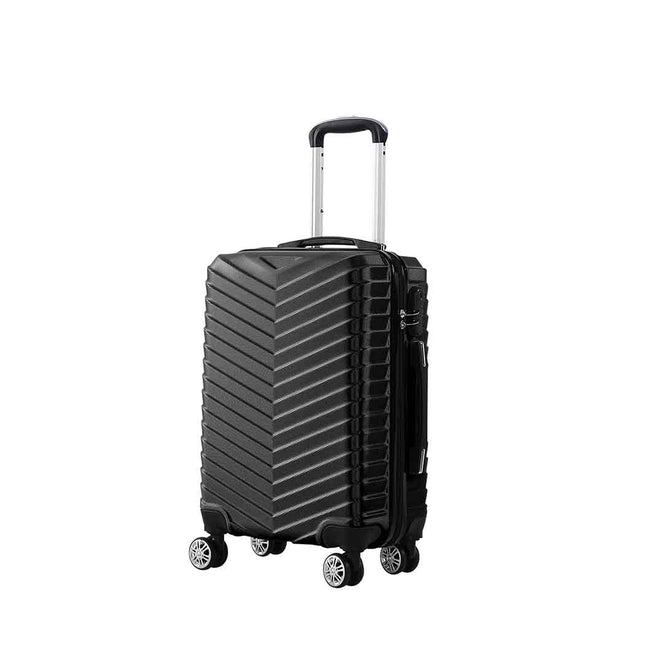Slimbridge 20" Carry On Travel Luggage Black 20 inch-1973193935232831488