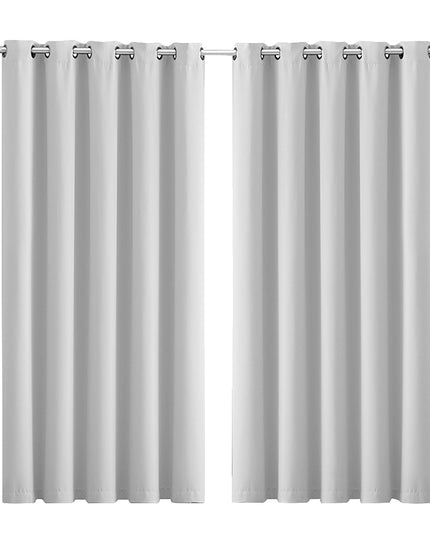 2x Blockout Curtains Panels 3 Layers Grey-1975420490428321792