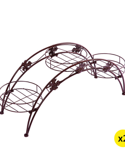 2X Plant Stand Outdoor Indoor Metal Bronze-1973193771344596992