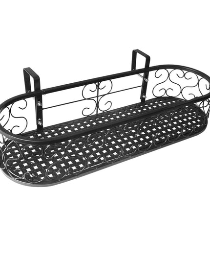 Levede Plant Stand Outdoor Indoor Home Black Oval-1973193776281292800