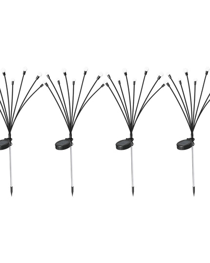 Firfly Solar Lawn Lights 8LED 4PC Outdoor Black-1973193958083399680