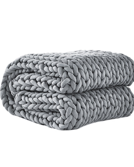 Dreamz Knitted Weighted Blanket Chunky Grey Kids-1973194040325312512