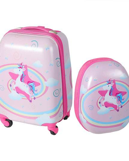 BoPeep 16''13'' 2PCS Kids Luggage Set Unicorn-1975420473697243136