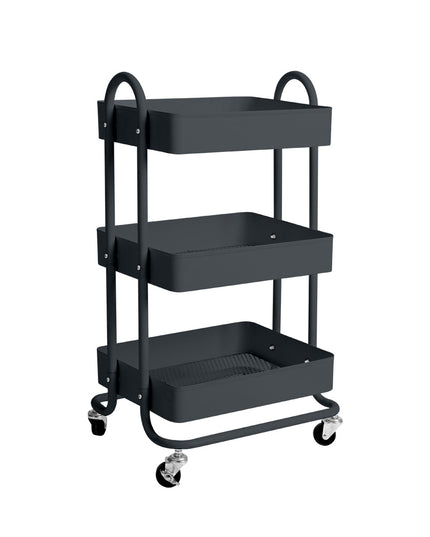 Levede 3 Tiers Kitchen Trolley Cart Grey-1973193876848119808