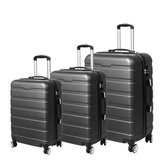 Slimbridge 3PC Luggage sets Suitcase Dark Grey-1973193942438645760