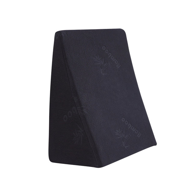 2x Cool Gel Memory Foam Bed Wedge Pillow Black 25x2-1973193851468386304