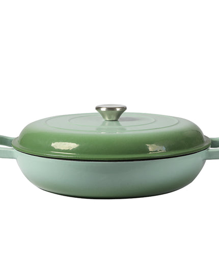 TOQUE 3.5L Enamel Dutch Oven Pan in Green Colour-1973193931340517376