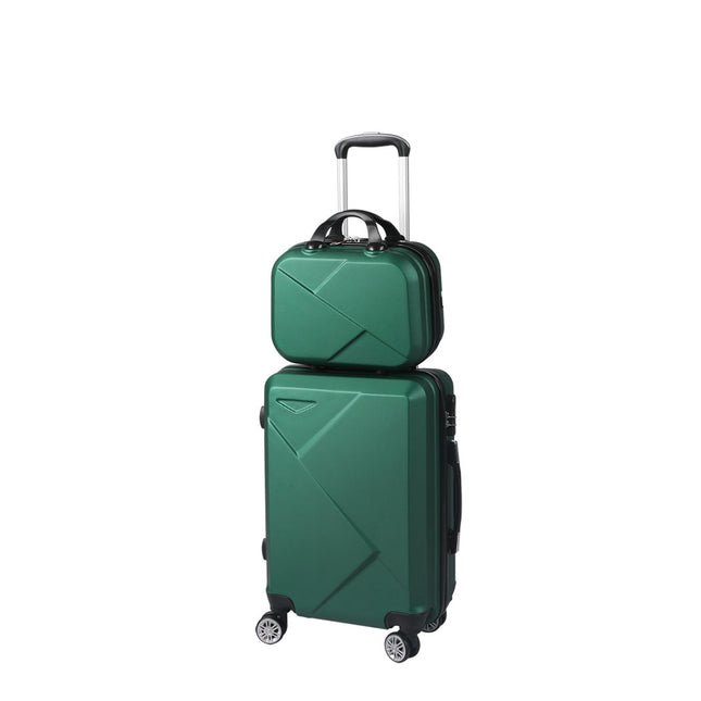 Slimbridge 2pcs 20"Travel Luggage Set Green-1973193936348516352